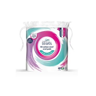 LILETS 50 COTTON WOOL OVAL PADS