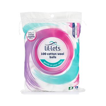 LIL-LETS 100 COTTON WOOL BALLS