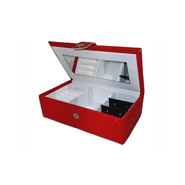 RED TRAVEL JEWELLERY BOX