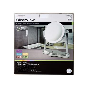 CLEARVIEW 8" DOUBLE SIDE LED MIRROR