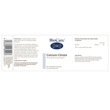 BIOCARE CALCIUM CITRATE 90 CAPSULES