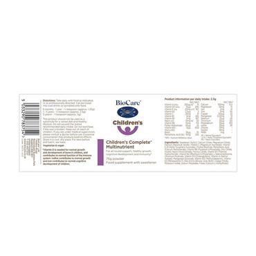 BIOCARE CHILDRENS COMPLETE MULTINUTRIENT 75G POWDER