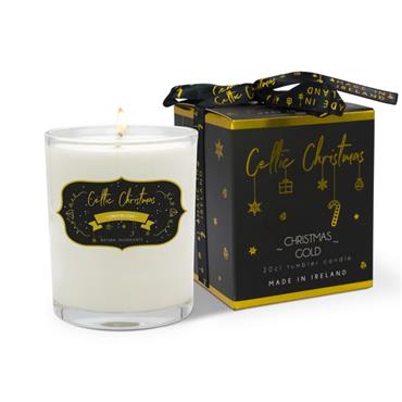 CHRISTMAS GOLD RIBBON CANDLE