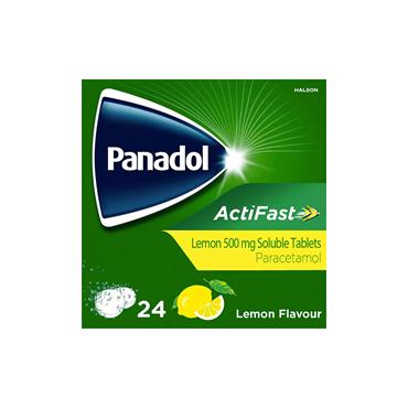 PANADOL ACTIFAST LEMON 500MG SOLUBLE TABLETS X24