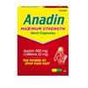 ANADIN MAX STRENGTH HARD CAPSULES 500MG ASPIRIN 32MG CAFFEINE 12S