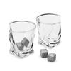 TWISTED GLASSES SET WITH ICE STONES