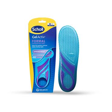 SCHOLL GEL ACTIV FORMAL SUPPORTED FEET INSOLE SIZE SMALL 3.5-7.5