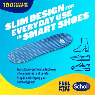 SCHOLL GEL ACTIV FORMAL SUPPORTED FEET INSOLE SIZE SMALL 3.5-7.5