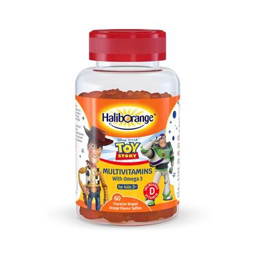 HALIBORANGE TOY STORY MULTIVITAMINS WITH OMEGA 3 60 ORANGE FLAVOURED SOFTIES