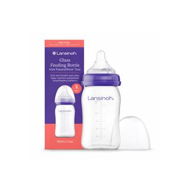 LANSINOH GLASS FEEDING BOTTLE 160ML
