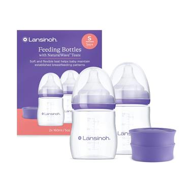 LANSINOH FEEDING BOTTLES 160ML X2