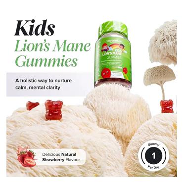 NOVOMINS KIDS LION MANE GUMMIES 30 STRAWBERRY GUMMIES