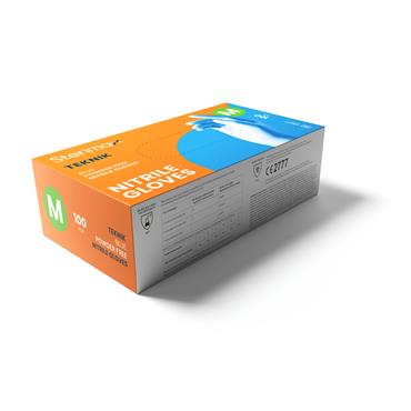 STERIMAX TEKNIK BLUE POWDER FREE NITRILE GLOVES M