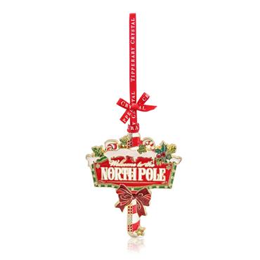 SPARKLE NORTH POLE SIGN DECORATION