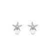 STARFISH PEARL EARRING SILVER