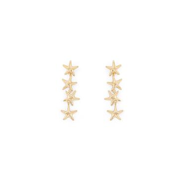 STARFISH DROP GOLD EARRINGS