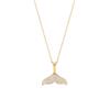 PAVE WHALE TAIL PENDANT GOLD
