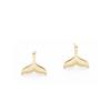 WHALE TAIL STUD GOLD EARRINGS
