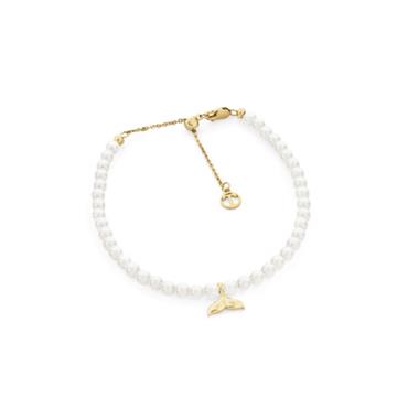 PEARL & WHALE TAIL BRACELET