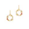 ROUND SEA CROWN GOLD EARRINGS