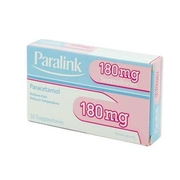 PARALINK 180MG 10 SUPPOSITORIES