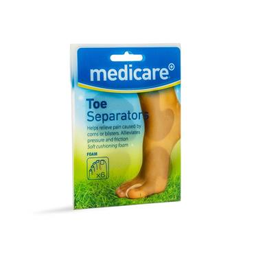 MEDICARE FOAM TOE SEPERATORS X6