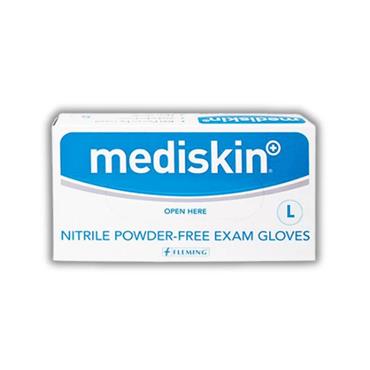 MEDISKIN NITRILE POWDER-FREE EXAM GLOVES LARGE