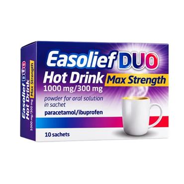 EASOLIEF DUO HOT DRINK MAX STRENGTH X10 SACHETS