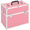 VANITY CASE HARD SHELL EXPANDABLE PINK