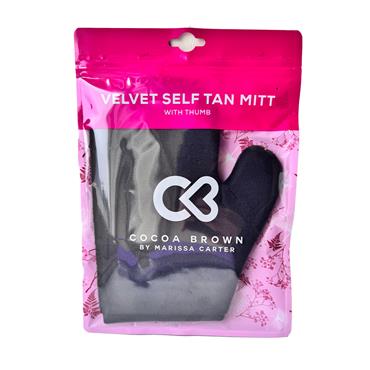 COCOA BROWN VELVET SELF TAN MITT WITH THUMB