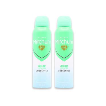 MITCHUM UNSCENTED SPRAY TWIN PACK