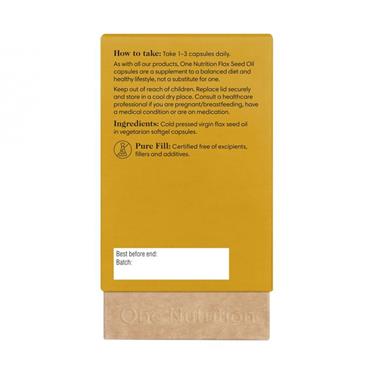 ONE NUTRITION COLD PRESSED FLAX SEED OIL 90CAPS