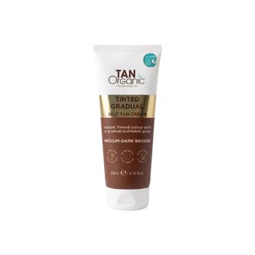 TAN ORGANIC TINTED GRADUAL SELF TAN CREAM MEDIUM-DARK BRONZE 200ML
