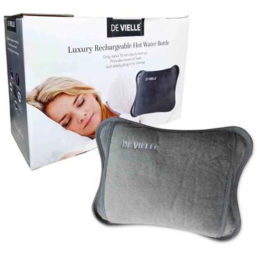 LUXURY RECHARGEABLE HOT WATER BOTTLE - GREY