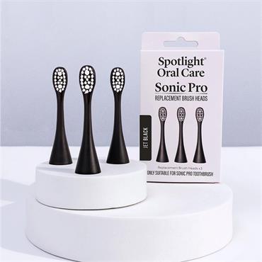 SONIC PRO REPLACEMENT HEADS JET BLACK