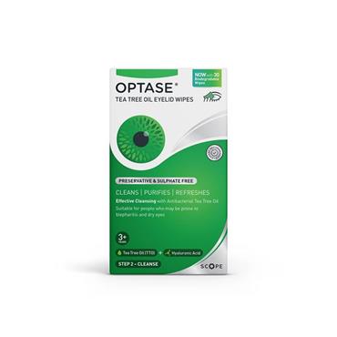 OPTASE TEA TREE OIL EYELID WIPES 30S