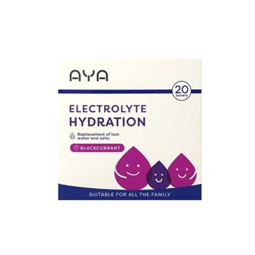 AYA ELECTROLYTE BLACKCURRANT 20 SACHETS