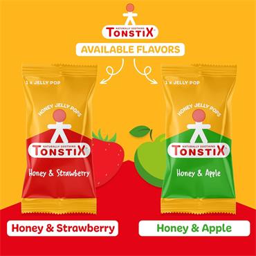 TONSTIX JELLY POPS HONEY STRAWBERRY 6 PACK