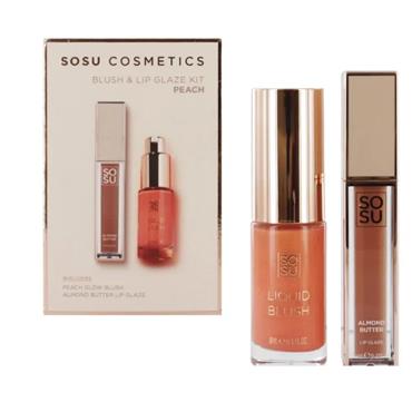SOSU BLUSH AND LIP GLAZE KIT PEACH