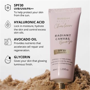 X CHARLEEN RADIANT CANVAS BRONZE PRIMER SPF30