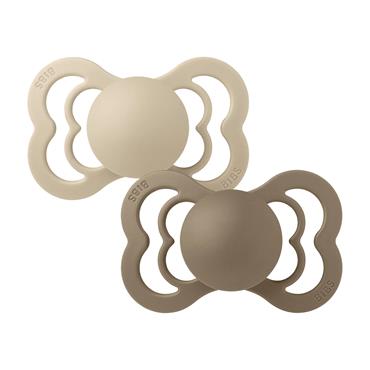 BIBS VANILLA/DARK OAK SOOTHER X2 6M+