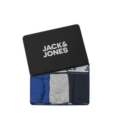 JACK & JONES SOLID TRUNKS 3 PACK - LIGHT GREY SMALL