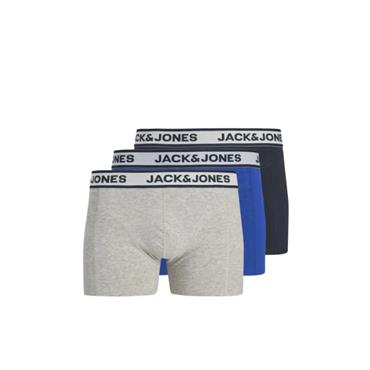 JACK & JONES SOLID TRUNKS 3 PACK - LIGHT GREY XL