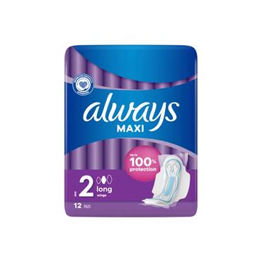 ALWAYS MAXI SIZE 2 LONG WITH WINGS X12