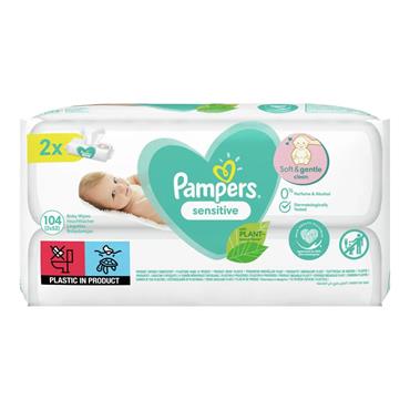 PAMPERS SENSITIVE 2X52 PACK