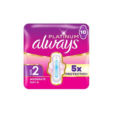 ALWAYS PLATINUM SIZE 2 10 PADS