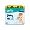 PAMPERS 99% WATER 4 X 60 WIPES