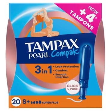 TAMPAX PEARL COMPAK 20 S+