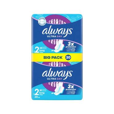 ALWAYS ULTRA DAY SIZE 2 LONG WITH WINGS X20