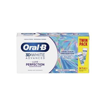 ORAL-B 3D WHITE ADVANCED LUXE PERFECTION TWIN PACK